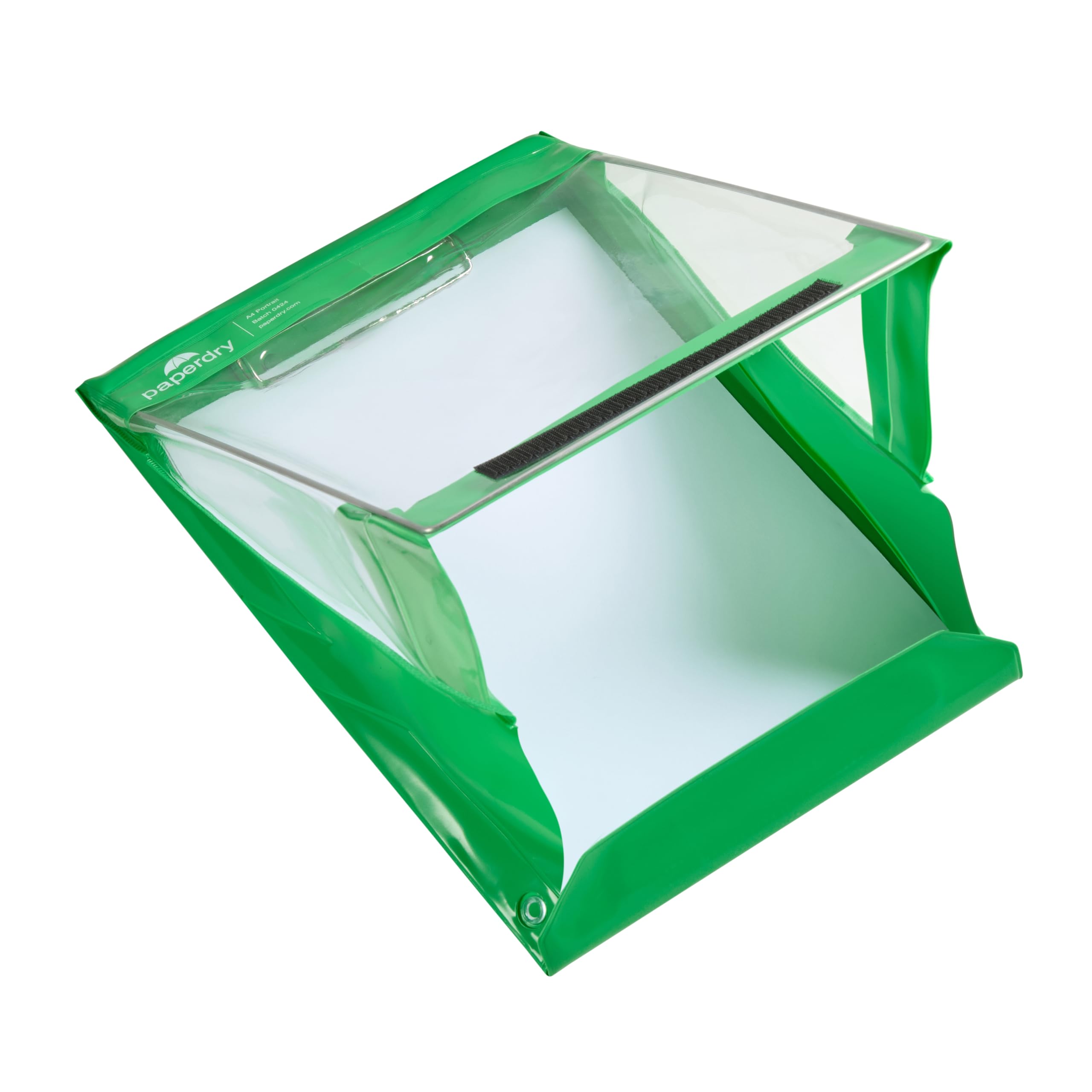 Waterproof Clipboard A4 Portrait by Paperdry, Green, Superior PVC Plastic with Cold Protection, Outdoor Covered Clip Board with Storage, A4 Waterproof Document Holder