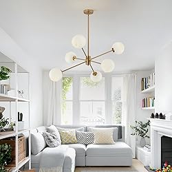 BOKT 6 Lights Modern Sputnik Chandeliers Globe