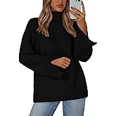 KIRUNDO Fall Sweaters for Women 2025 Turtleneck Ribbed Long Sleeve Casual Loose Knit Pullover Tops Fashion Winter Clothes