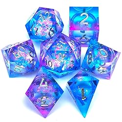 Liquid core Quicksand DND Resin dice Set, Dungeons