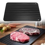 True Face Defrosting Tray 29.5cm x 20.5cm Quick Thaw Aluminium Black view 4
