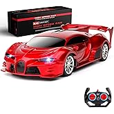 KULARIWORLD Remote Control Car Rechargeable High Speed 1/18 RC Cars Toys for Boys Girls Vehicle Racing Hobby with Headlight Christmas Birthday Gifts for Kids (Red)