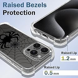 Ecute Spider Case for iPhone 15 Pro with Stand,Drop