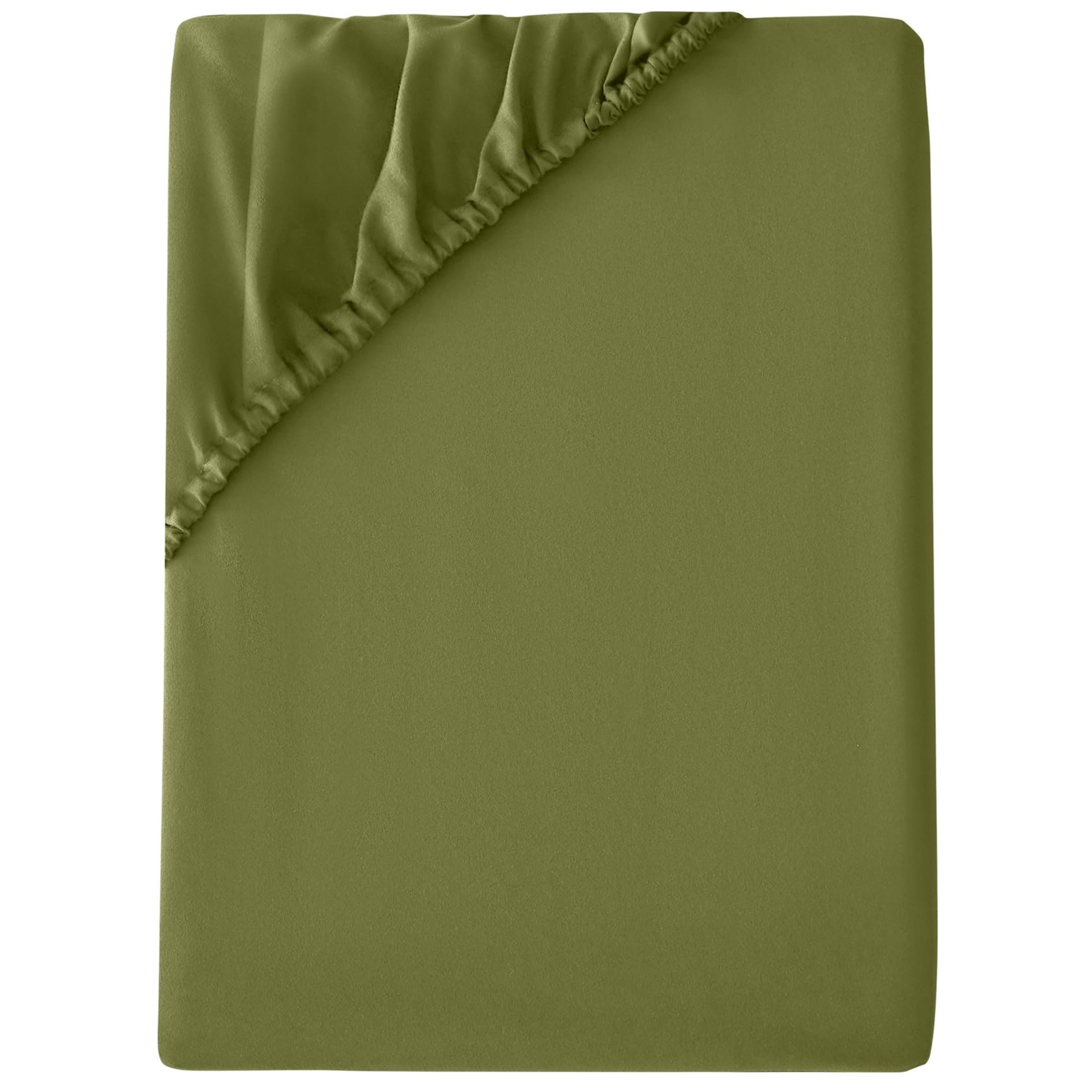 Anti-Allergy Anti-Bacterial Brushed Microfibre Fitted Bed Sheet - 28cm Depth, Easy Care, Fade Resistant (Sage Green, Single)