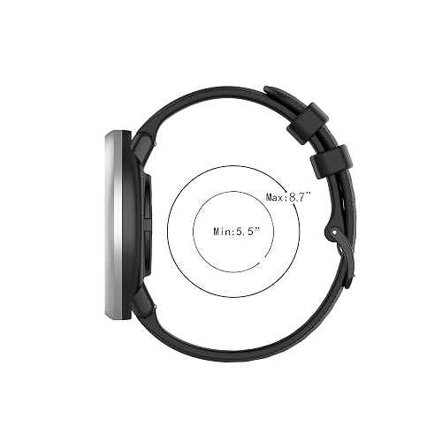 E ECSEM Bands Compatible With AGPTEK WatchBand Silicone Quick Release Replacement Strap Accessory Wristband For Agptek Smartwatch For Men Women Black