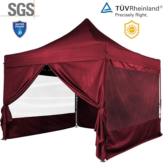 INSTENT® PRO 3x3m Faltpavillon, Alu Pavillon, WASSERDICHT (SGS geprüft) + UV-Schutz 50+ (TÜV Rheinland geprüft), inkl. Zubehö
