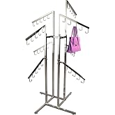 Purse Rack Only Garment Racks Deluxe Handbag Rack &ndash; Heavy Duty Commercial Grade Chrome Handbag Rack, 8 Adjustable Height Slant Arms, Perfect for Handbags, Purses, Backpacks and More!
