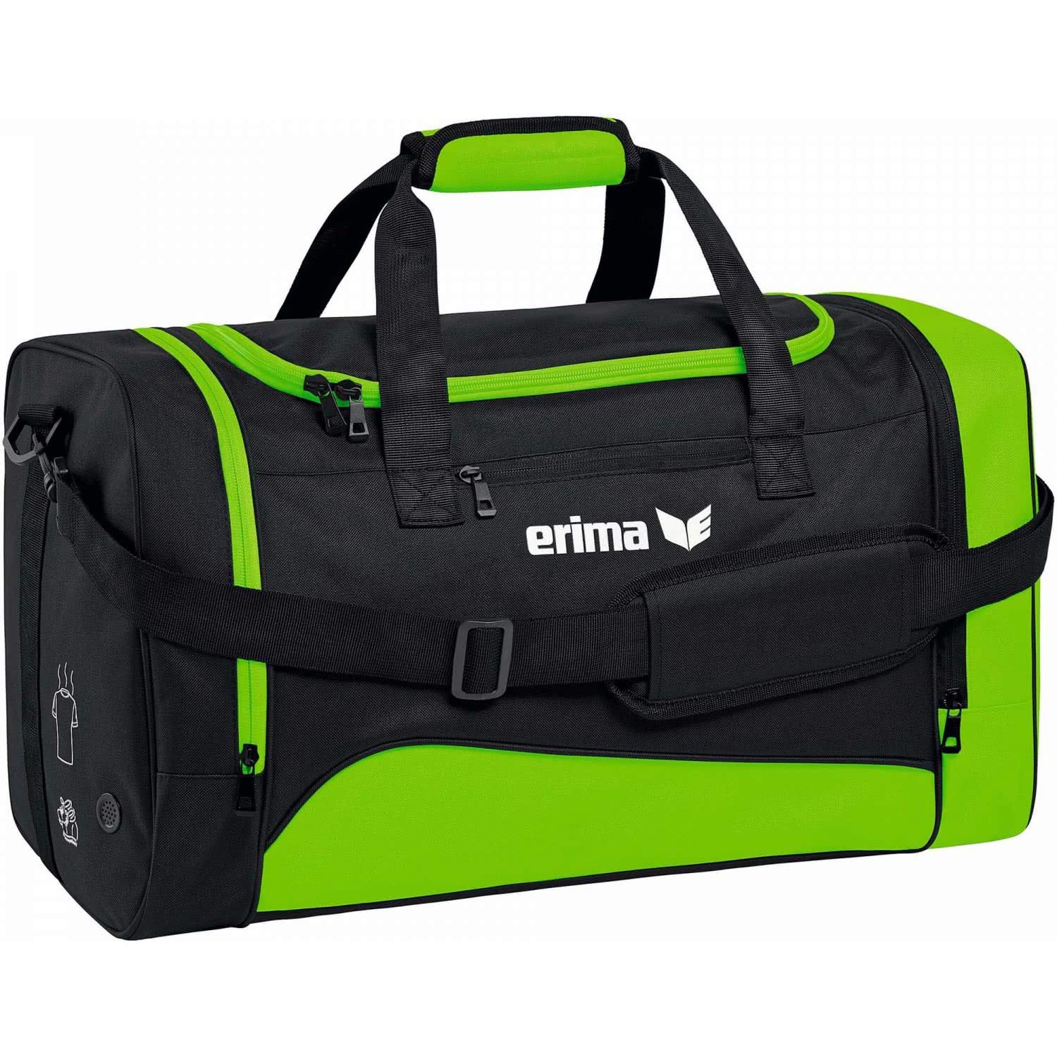 erima Sports Bag Duffel, 44 cm, 30 Liters, Green Gecko/Black