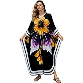 sunforyou Kaftan Dresses for Women Stylish Caftans Plus Size Beach Cover up Soft Loungewear