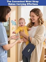 YOUSHARES Breastmilk Cooler Bag with Temperature Display Navy view 7