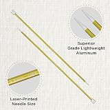 KnitPro Zing Single Pointed Needles 10 inch 3.50mm | Aluminium view 2