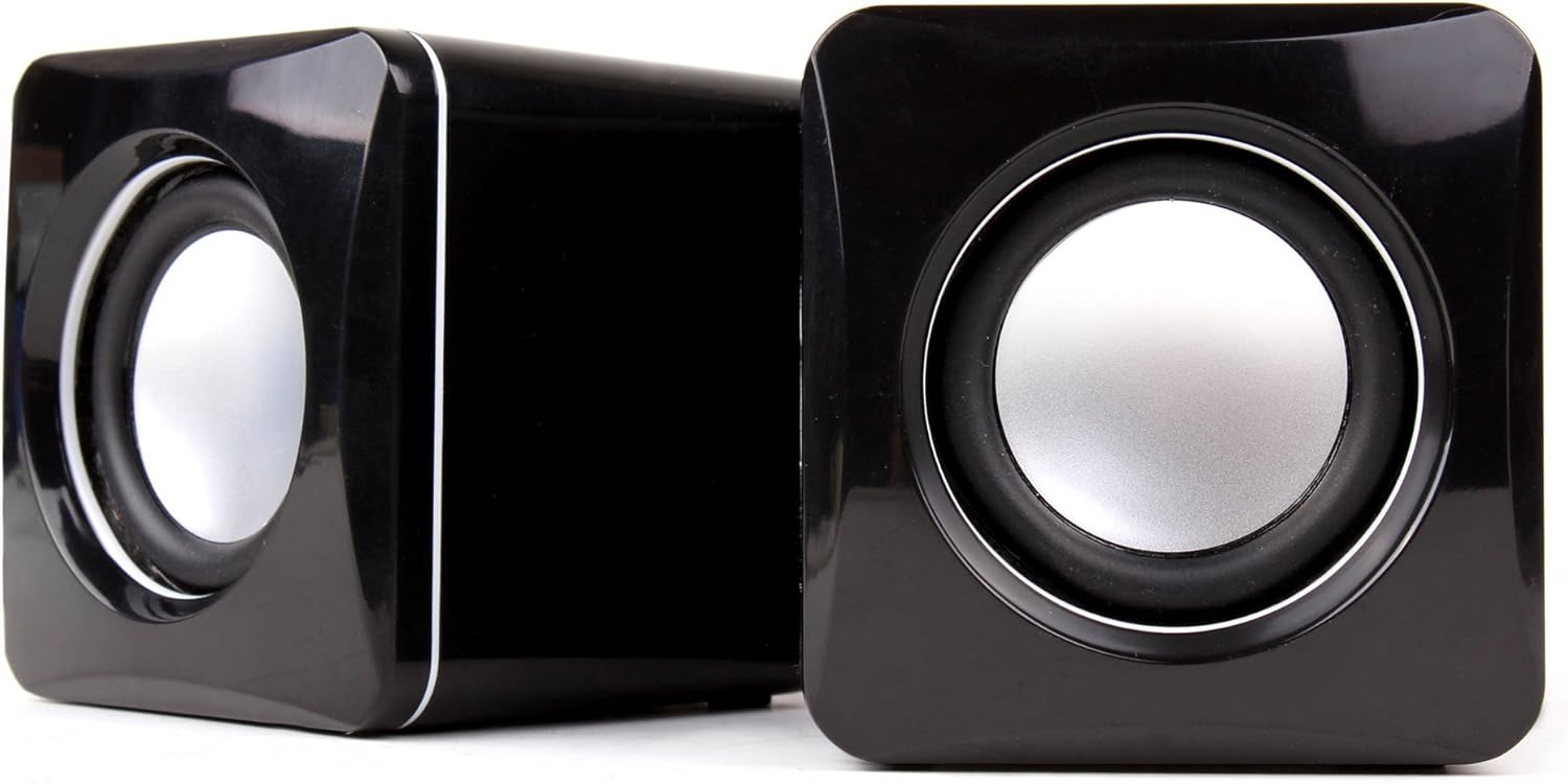 DURAGADGET Small USB Powered Tablet Speakers with Volume Dial for Odys Element 10 Plus 3G | IEOs Next 10 | Space 10 Plus 3G | Rise 10 Quad | Maven 10+ | Xelio 10 Plus 3G | Maven Pro 10 Plus 3G