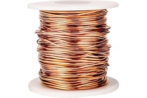 AIHMILCL 18 Gauge Copper Wire for Electroculture Plant Stakes Copper Mesh Roll Soft Copper Wire for Jewelry Making Copper Coils for Gardening Pure Copper Wire for Plants 1.0 MM Diameter 147 Feet