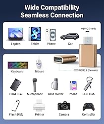 Syntech USB C to USB Adapter [2 Pack] USB C Male to