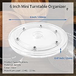 Bivethoi 6 Inch Turntable Mini Turntable