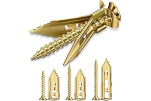 YOJINXTRA 160 Pcs Self Drilling Drywall Anchors with Screws Kit, 3 Sizes Premium Zinc-Plated Manganese Steel Expansion Screws, No Pre-Drilling for Hollow Walls, Holds 100+ lbs for Shelves, TV, Cabinets