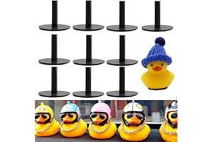 PCTC 10pcs Rubber Duck Plug | Duck Plug, Self-Adhesive Rubber Duck Holder for Jeep Dashboard, Duck Plug Mount Holder for Display Jeep Duck Lovers, Not Include Rubber Duck (Black)