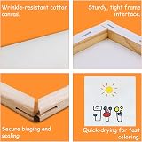 ISLAND 9Pcs Mini Stretched Canvas 4x4 inch 100% Cotton view 7