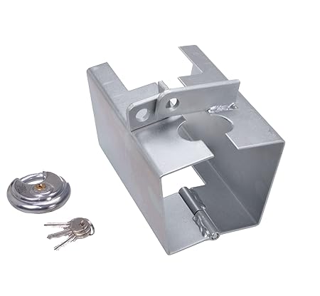 Kastenschloß für angekoppelte und abgekuppelte Anhänger mit Diskusschloß Anhängerdiebstahlschutz