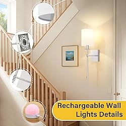 19.9 Inch Battery Operated Wall Sconces Set of 2