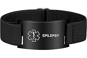 PMORMYY Medical Alert Bracelet for Women Men, Adjustable Medical Alert ID Wristband for Diabetic D.N.R Pacemaker Epilepsy