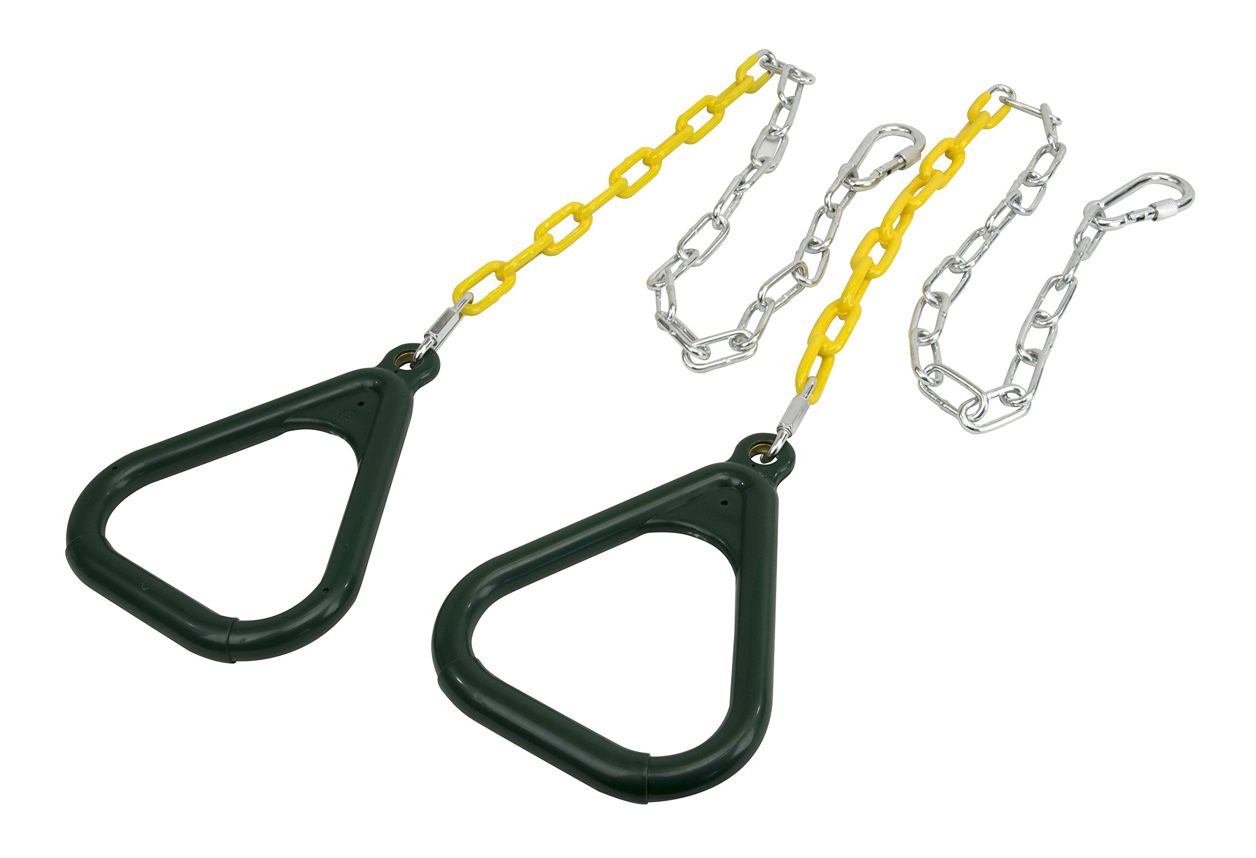 Trapeze Gym Rings with Chains Plastic Coated Chains & Locking