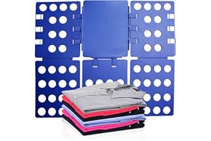 GYE T Shirt Folding Board T Shirt Clothes Folder Laundry Organizer Durable Tool Plastic Easy and Fast Folding Board for Kid Children and Adult to Fold Clothes (Blue)