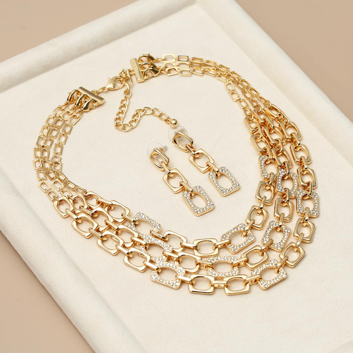 Gold Statement Necklace Set