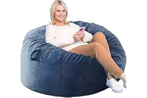 breadsac Bean Bag Chairs, Memory Foam Stuffing Bean Bag Chair for Adults/Teens/Kids, Velvet Lazy Sofa Furniture with Removable High-Rebound Memory Foam for Living Room Bedroom College Dorm