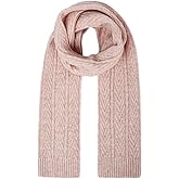 Surblue Winter Chunky Knit Scarf Thick Warm Cable Herringbone Pattern Wrap Long Classic Fashion for Women and Men