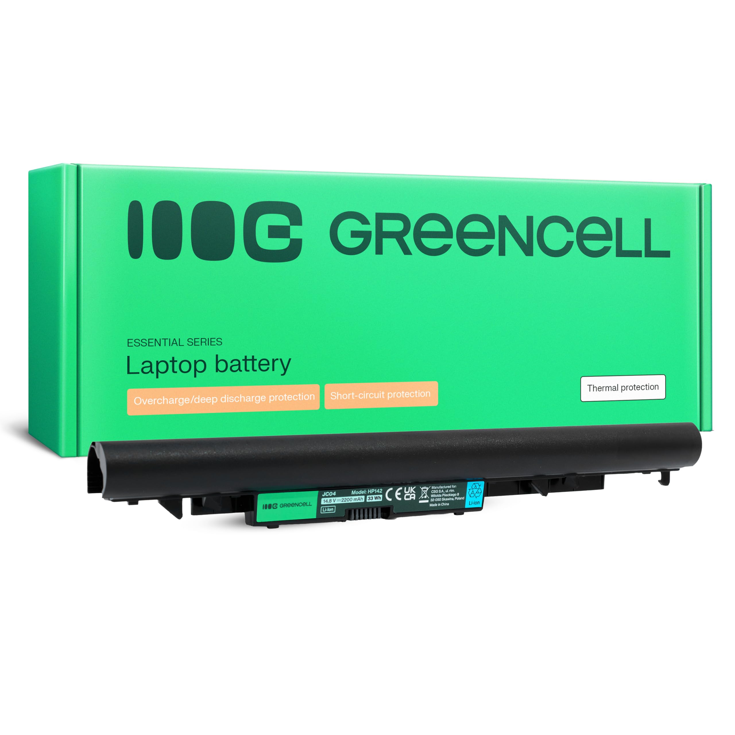 Green Cell PRO Laptop Battery HP JC04 JCO4 919682-121 919701-850 HSTNN-LB7W HSTNN-IB7X for HP 250 G6 255 G6 240 G6 245 G6 HP 14-BS036NG 14-BW007NG G 15-BS G 1036NG 15-BW061NG 17-AK044NG 17-AK015NG 17