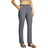 Haimont Women's Hiking Cargo Pants Quick Dry Lightweight Ripstop Stretch Nylon Travel Pants with Zip Pockets Water Repellent