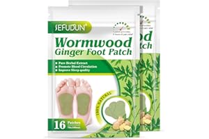 32PCS Wormwood Ginger Foot Pads - Natural Herb Anti-Swelling Detox Patch to Improve Sleep