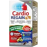 LABO Nutrition CardioREGAIN EX – Ubiquinol CoQ10 Supplement with Kaneka QH 150mg, Olive Fruit Extract (25% Hydroxytyrosol), Krill Oil – Heart, Cellular Energy, Liposomal Absorption, Non-GMO, Soy-Free