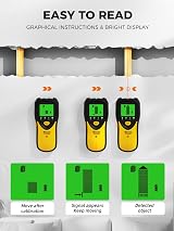 Mecurate 5-in-1 Stud Finder with LCD Display Wall Scanner (LeMon) view 4