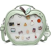CHERRY SAUCE Cute Red Apple Ita Bag Kawaii Pin Display Purse Backpack Crossbody Shoulder Bag