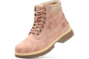 ANJOUFEMME Combat Work Hiking Boots for Women - Ladies Casual Waterproof Outdoor Boots, Walking Hiking Shoes, Backpacking Boots