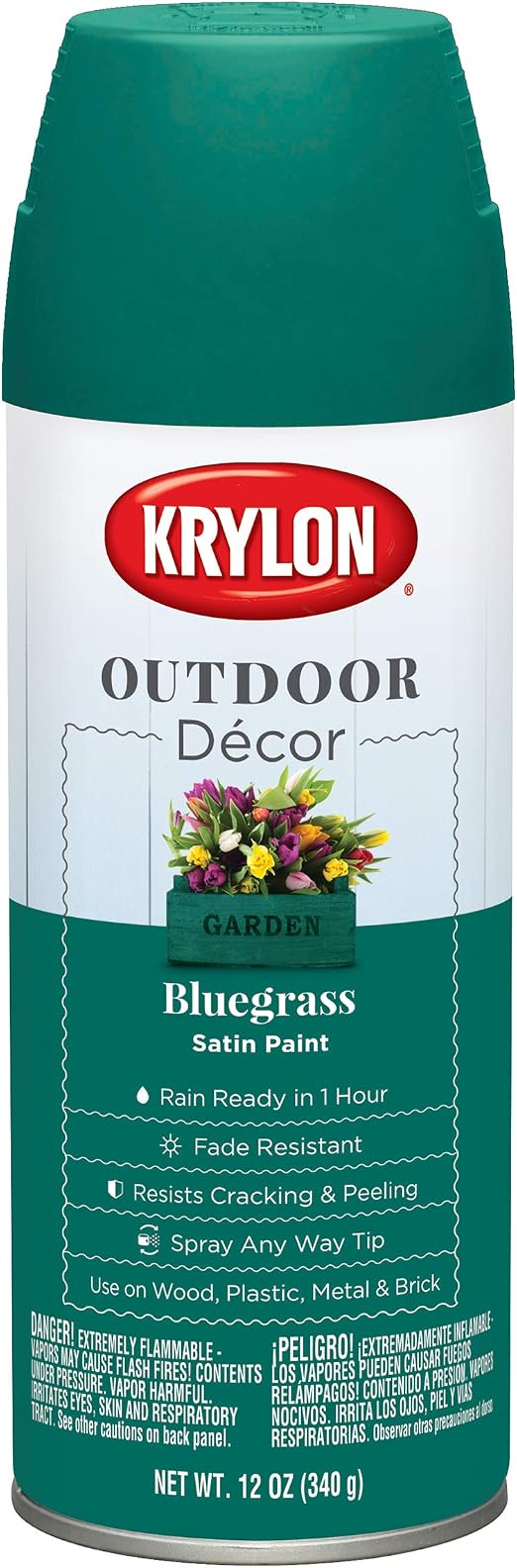 Krylon Outdoor Decor Paint Satin 12oz Bluegrass Amazon Ca Home Kitchen