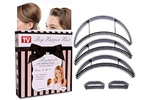 Ycfish 5Pcs Bump It Black Styling Coiler Set, Volume Hair Hair Accessory for Fluffy Hairstyling Tools for Women and Girls