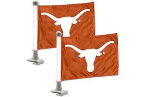 FANMATS 61930 Texas Longhorns Ambassador Car Flags - 2 Pack Mini Auto Flags, 4in X 6in, Perfect for Hood or Trunk