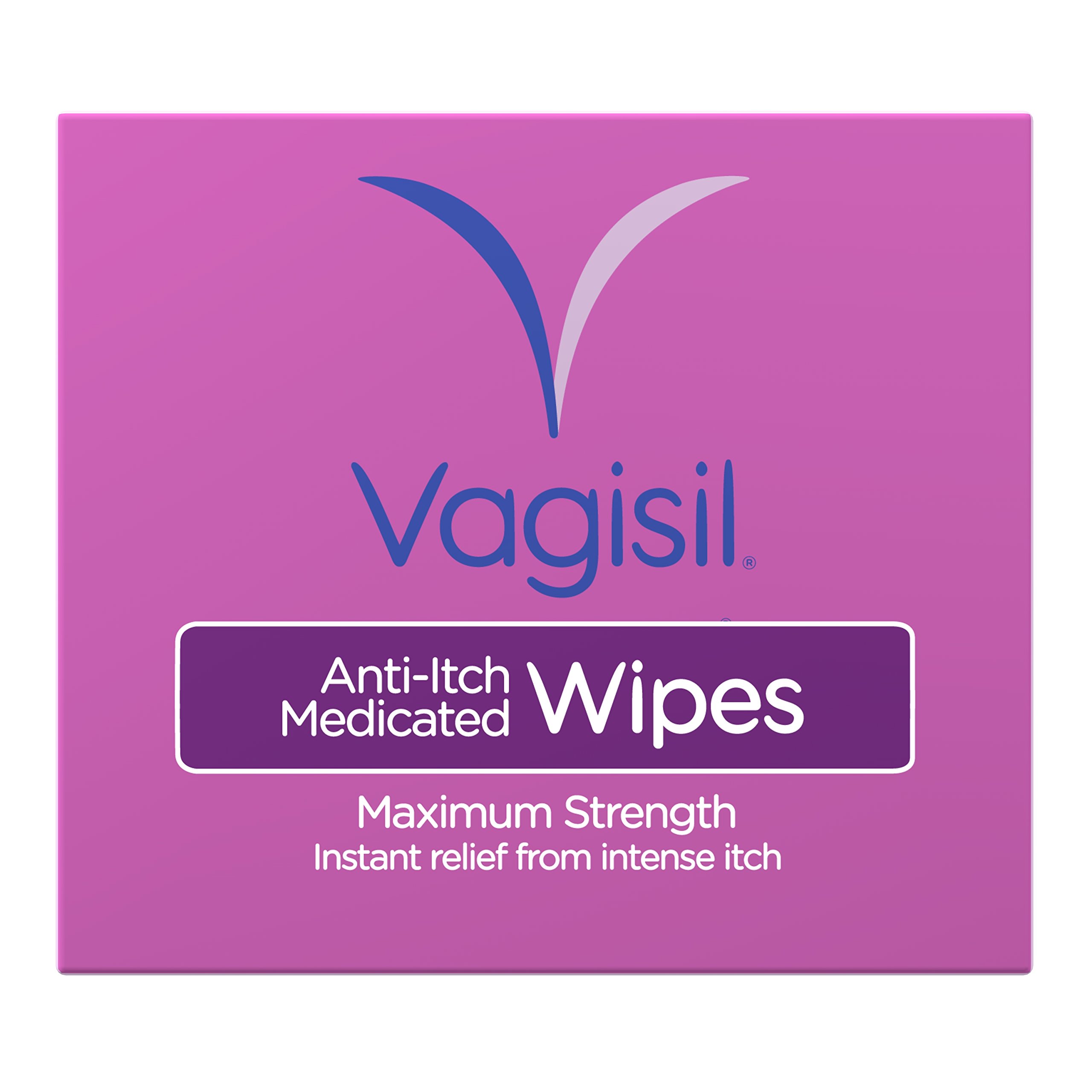 Vagisil AntiItch Medicated Feminine Wipes, Maximum Strength, 12