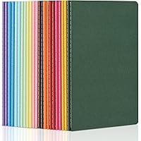 ZCZN 24 Pack Colorful Blank Notebooks Bulk, A5 Journals with 12 Colors, 60 Pages/30 Sheets, 8.3x5.5 Inch, Plain Paper, Travel
