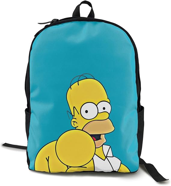Yaxinduobao Homer Simpson Unisex Classic Fashion Casual Backpack Travel Backpack Laptop Backpack