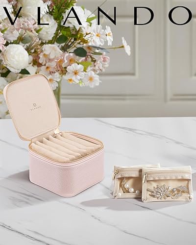 Vlando Gifts for Teachers,Jewelry Box with Velvet Jewelry Bags