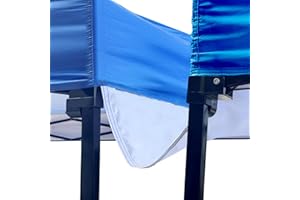 Joramoy 10 Feet Canopy Rain Gutter for Instant Pop Up Canopy, Canopy Tent Drainage Accessory Rain Gutter with Velcro Straps (White)