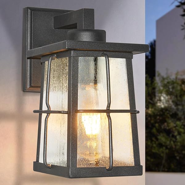 ALVIME OUTSIDE WALL LIGHTS, 10 INCH EXTERIOR FRONT...