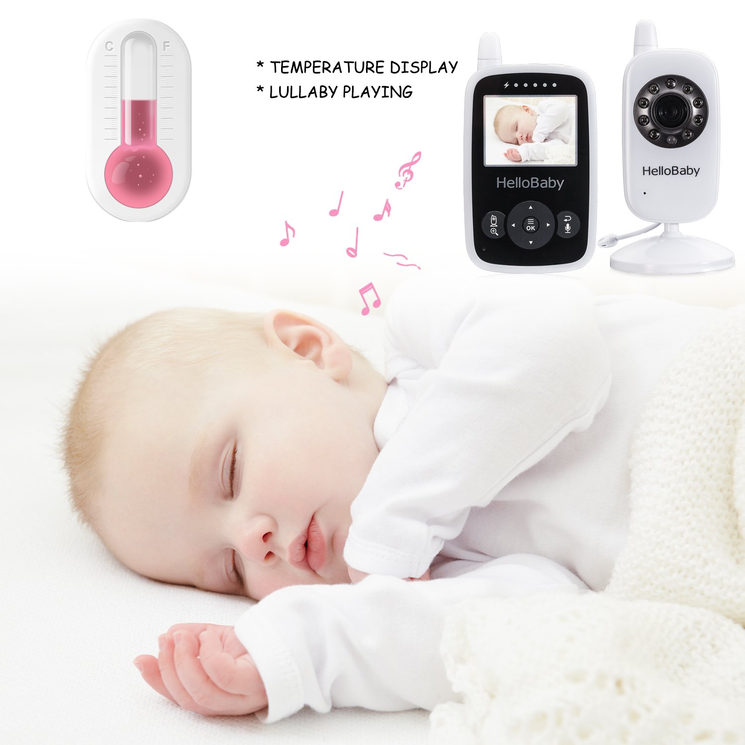 hello baby wireless video baby monitor with digital camera hb24