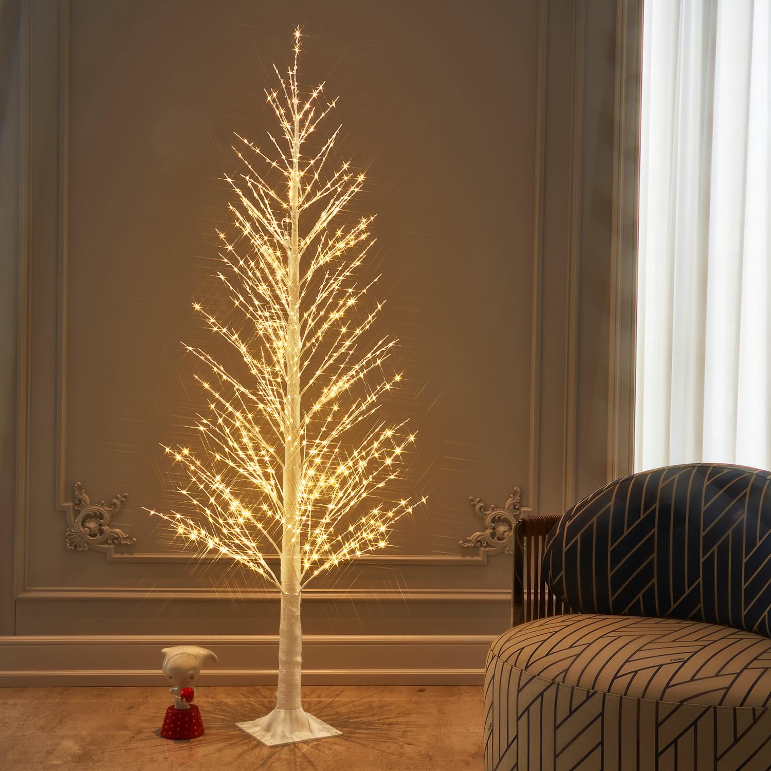 Photo 1 of Birchlitland LED Alpine Trees 6FT 810L Warm White Fairy Lights, Lighted Trees for Indoor Outdoor Home Thanksgiving Christmas Holiday Decoration