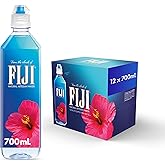 FIJI Artesian Bottled Water 700mL / 23.7 Fl Ounce (Pack of 12) - Sports Cap | Sports Cap, 100% Natural Electrolytes, Water Bottles 12 Pack, Agua