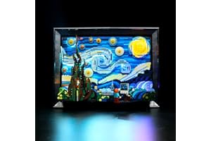 BRICKSHINING LED Lighting Compatible with Lego 21333 Vincent Van Gogh - The Starry Night, Light Kit Compatible with Lego 21333, Giving Light to Model, NOT Included The Model Set (Classic Edition)